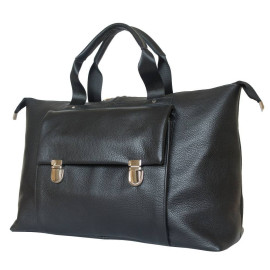 Кожаная дорожная сумка Alberola black  Кожаная дорожная сумка Alberola black